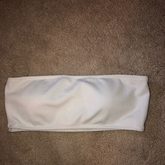strapless white bathing suit top!!! - Picture 1 of 2